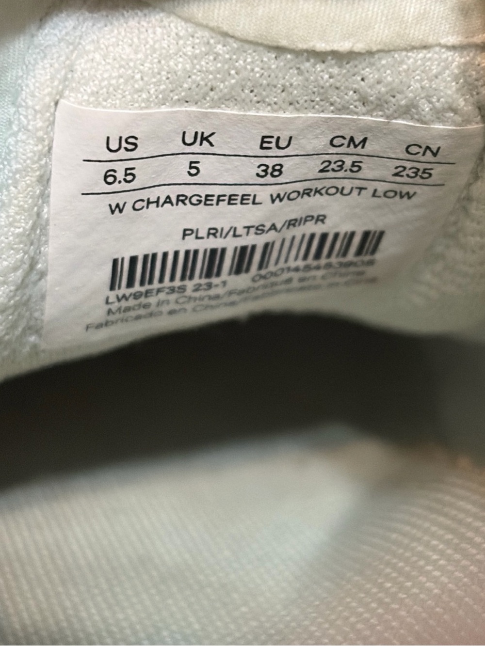 Lululemon Chargefeel Workout Low Shoes Women’s 6.5 White Training Sneakers - Picture 6 of 6